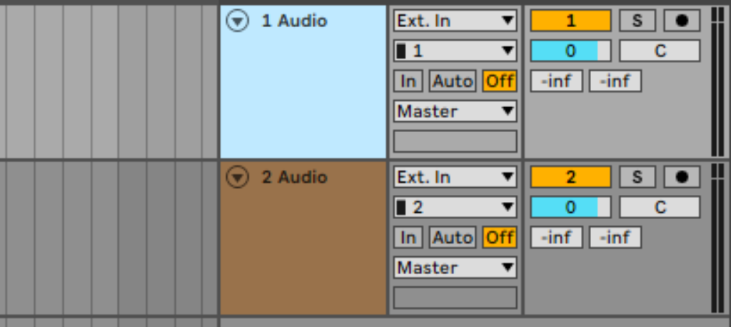 Ableton audio tracks